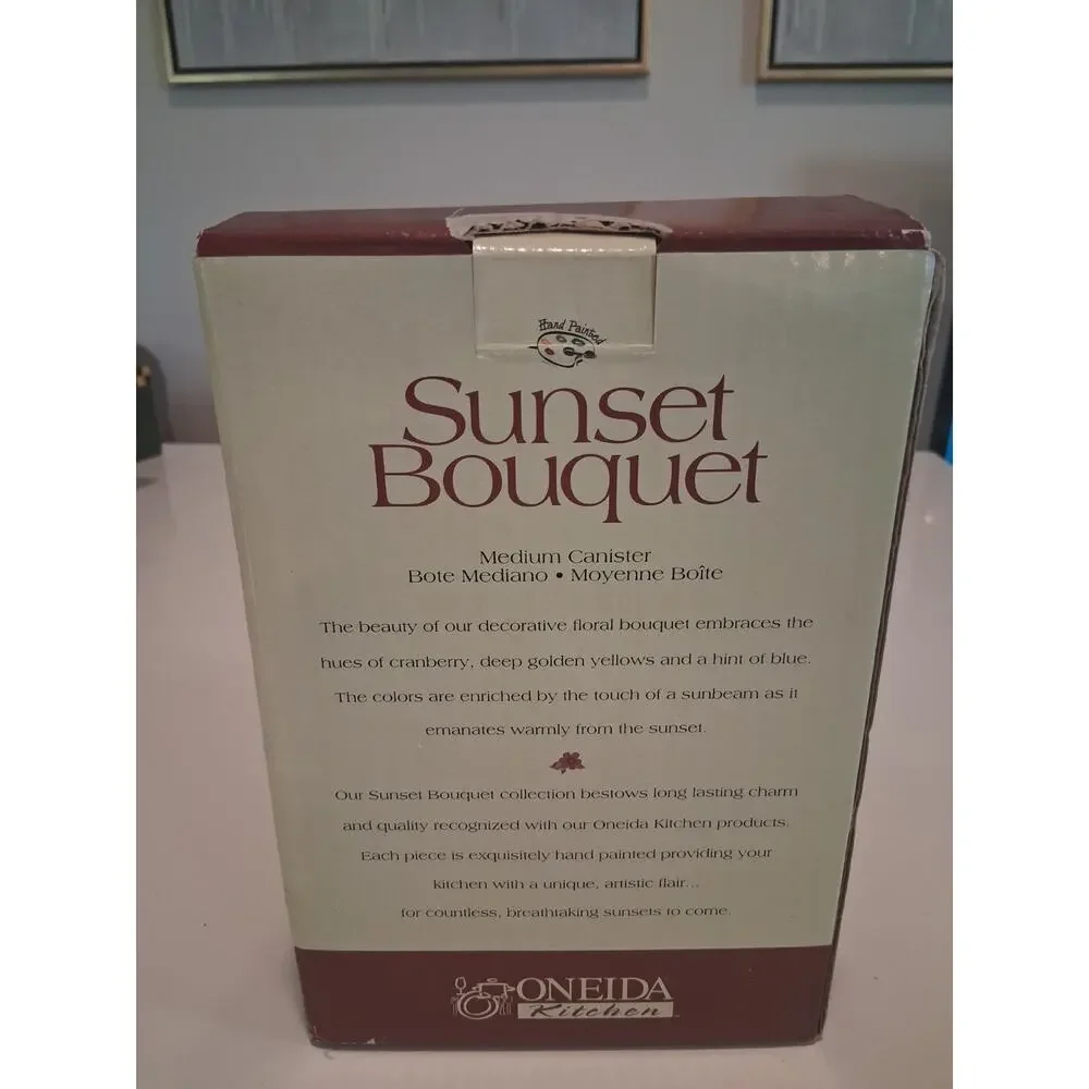 Vintage 2003 Oneida Sunset Bouquet Medium Canister R704956 - New Old Stock...